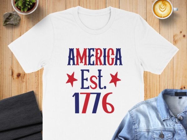 July 4th America est T-Shirt, July 4th Shirt, Independence Day Shirt, American Flag Tee, 4th of July Tee, Patriotic Tee, America Tee