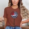 4th july America T-Shirt,Hand Painted Patriotic Shirt,American Flag Shirt,Fourth Of July Shirt,Patriotic T-Shirt