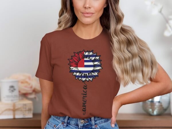 4th july America T-Shirt,Hand Painted Patriotic Shirt,American Flag Shirt,Fourth Of July Shirt,Patriotic T-Shirt