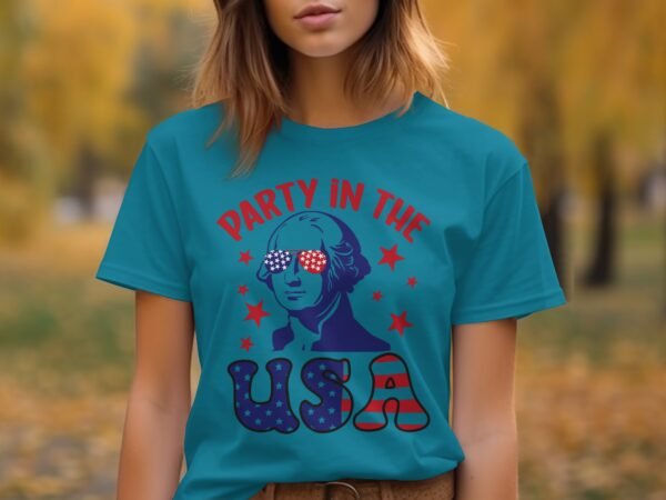 4th July- party in the USA T-shirt for Women, Americans Independence Day Patriotic TShirt, Merica T-shirt, 4th of July shirt