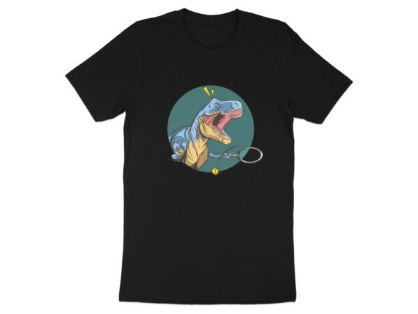 T-rex playing tennis funny T-Shirt funny tshirt for men and women golf gift