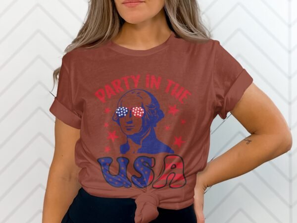 4th July- party in the USA T-shirt for Women, Americans Independence Day Patriotic TShirt, Merica T-shirt, 4th of July shirt