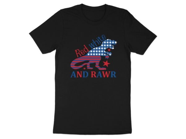 July 4th Red white and rawr T-Shirt, July 4th shirt, Funny American Rawr shirt, July 4th party, Patriotic Shirt, Independence day