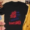July 4th American sunflower T-Shirt, Independence Day Shirt, July 4th Tee, Patriotic Shirt, America Shirt, USA Shirt