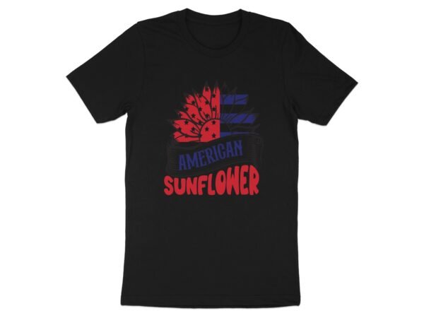July 4th American sunflower T-Shirt, Independence Day Shirt, July 4th Tee, Patriotic Shirt, America Shirt, USA Shirt