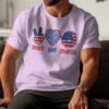 July 4th Pease love america T-Shirt, July 4th Shirt, Independence Day Shirt, Vintage American Flag Shirt, USA Patriotic Shirts