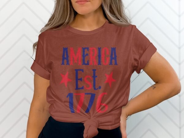 July 4th America est T-Shirt, July 4th Shirt, Independence Day Shirt, American Flag Tee, 4th of July Tee, Patriotic Tee, America Tee