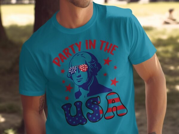4th July- party in the USA T-shirt for Women, Americans Independence Day Patriotic TShirt, Merica T-shirt, 4th of July shirt