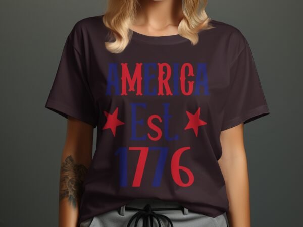 July 4th America est T-Shirt, July 4th Shirt, Independence Day Shirt, American Flag Tee, 4th of July Tee, Patriotic Tee, America Tee