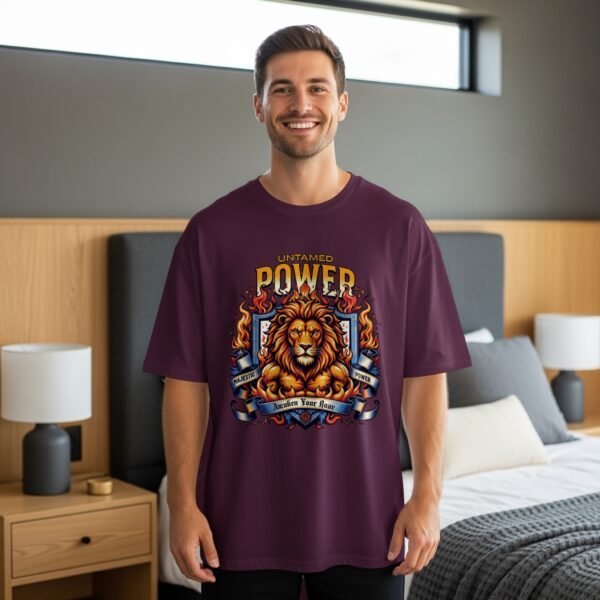 Untamed Power Lion T-Shirt, Majestic Roar Fierce Animal Tee, Bold Motivational Spirit Shirt, Strong Courage Apparel Gift