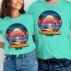 533f78d6-f1c9-4a00-aa30-cbc633f8420b Summer Ocean Vibes T-Shirt, Retro Sunset Beach Scene Tee, Tropical Palm Tree Vacation Shirt, Aesthetic Ocean Graphic T-Shirt