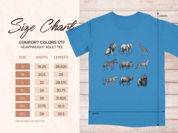 African Safari Animals T-Shirts, Vintage Wildlife Sketch Art, Big Five Lion Elephant Giraffe Zebra Rhino, Jungle Creature Graphic Tee