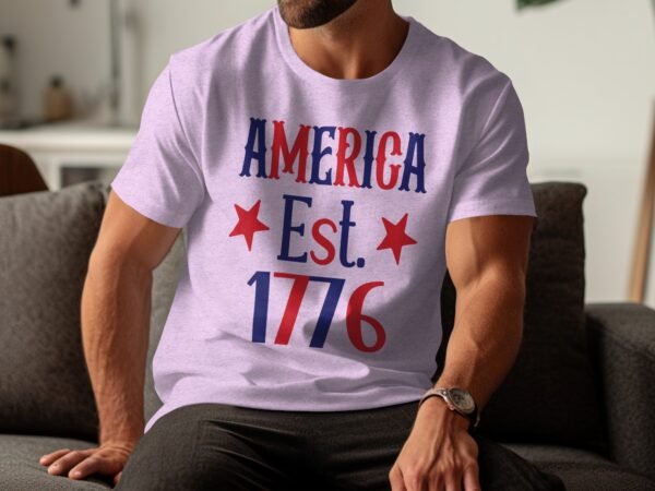 July 4th America est T-Shirt, July 4th Shirt, Independence Day Shirt, American Flag Tee, 4th of July Tee, Patriotic Tee, America Tee