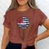 4th july America T-Shirt,Hand Painted Patriotic Shirt,American Flag Shirt,Fourth Of July Shirt,Patriotic T-Shirt