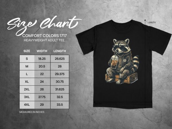Chill Raccoon T-Shirts, Cool Animal with Sunglasses and Iced Coffee Graphic Tee, Relaxed Wildlife Design, Hipster Raccoon Lover Gift Apparel