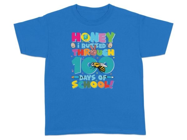 790f3c6c-92c2-414d-8fea-a40ad460fd2f Back to school Honey i buzzed through 100 days of school T-shirt for girls, Boys back to school shirt, Funny 100 days of school shirt