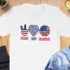 July 4th Pease love america T-Shirt, July 4th Shirt, Independence Day Shirt, Vintage American Flag Shirt, USA Patriotic Shirts