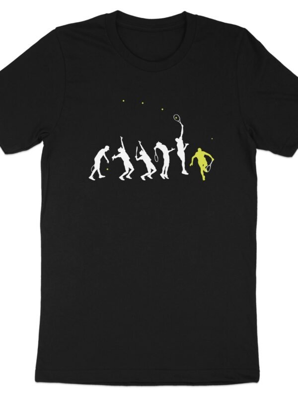 Funny Tennis evolution graphic tee, Men's, Women's, Unisex shirt