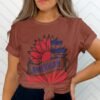 July 4th American sunflower T-Shirt, Independence Day Shirt, July 4th Tee, Patriotic Shirt, America Shirt, USA Shirt