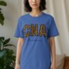 9177c7be-dd33-477e-b74a-6fe456910f10 Personalized CNA T-Shirts, Leopard Print Custom Name Nurse T-Shirt, Certified Nursing Assistant Appreciation Gift, Christine Name Tee
