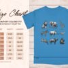 Exotic African Safari Animals T-Shirt, Detailed Hand Drawn Wildlife Sketch Tee, Lion, Elephant, Giraffe, Zebra, Rhino, Cheetah, Leopard
