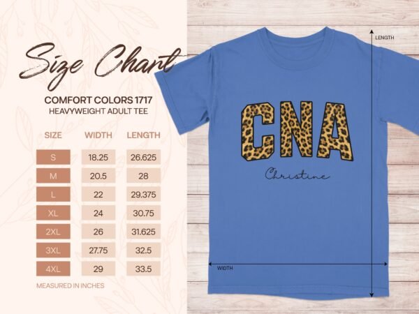 9712cdce-c653-4e02-ac55-3627e57fec32 Personalized CNA T-Shirts, Leopard Print Custom Name Nurse T-Shirt, Certified Nursing Assistant Appreciation Gift, Christine Name Tee