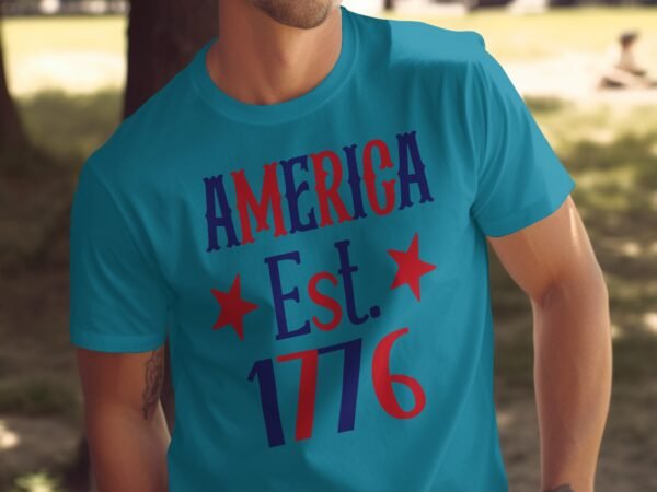 July 4th America est T-Shirt, July 4th Shirt, Independence Day Shirt, American Flag Tee, 4th of July Tee, Patriotic Tee, America Tee
