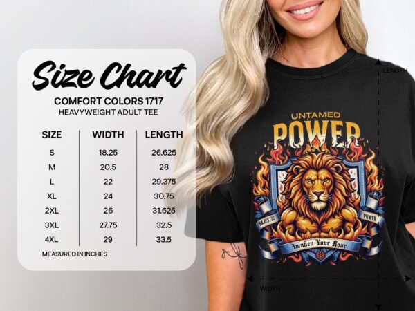 Untamed Power Lion T-Shirt, Majestic Roar Fierce Animal Tee, Bold Motivational Spirit Shirt, Strong Courage Apparel Gift