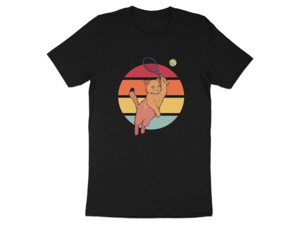 Funny cat playing tennis T-Shirt, Tennis Lover Shirts, Funny Cat Lover Gift, Tennis Player Gift, Gift For Men, Gift For Her