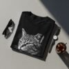 Cool Cat with Sunglasses T-Shirts, Hip Kitty Line Art Tee, Trendy Feline Design, Stylish Pet Lover Gift, Unique Animal Wear, Cute Cat Sketch