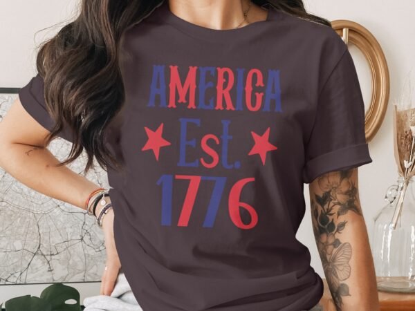 July 4th America est T-Shirt, July 4th Shirt, Independence Day Shirt, American Flag Tee, 4th of July Tee, Patriotic Tee, America Tee