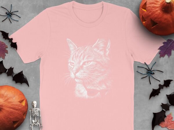 Cool Cat with Sunglasses T-Shirts, Hip Kitty Line Art Tee, Trendy Feline Design, Stylish Pet Lover Gift, Unique Animal Wear, Cute Cat Sketch