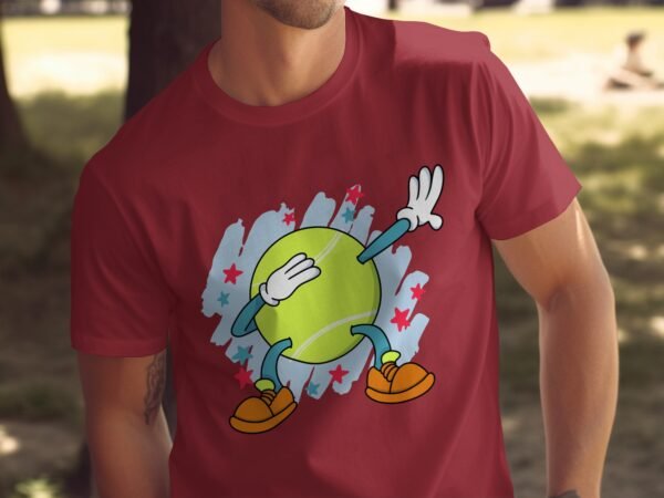 d52d445a-0fd9-4326-b12e-7bfb3484d90d Funny Dabbing tennis ball T-Shirt, Tennis Lover Shirt, Sports Lover Shirt, Funny Tennis shirt, Gift For Tennis Player, Tennis Gift OK