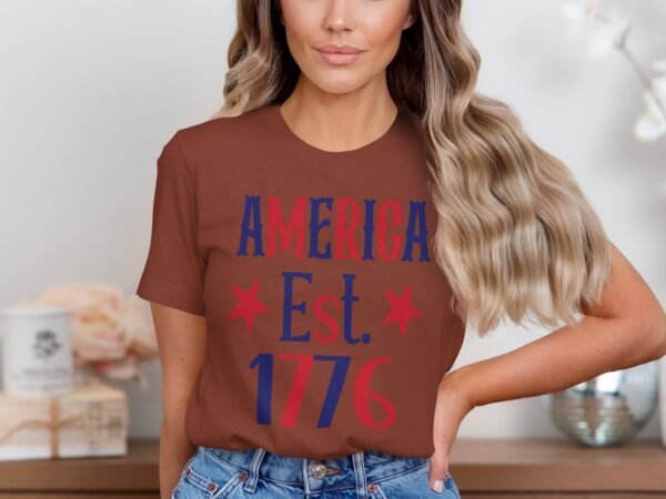 July 4th America est T-Shirt, July 4th Shirt, Independence Day Shirt, American Flag Tee, 4th of July Tee, Patriotic Tee, America Tee
