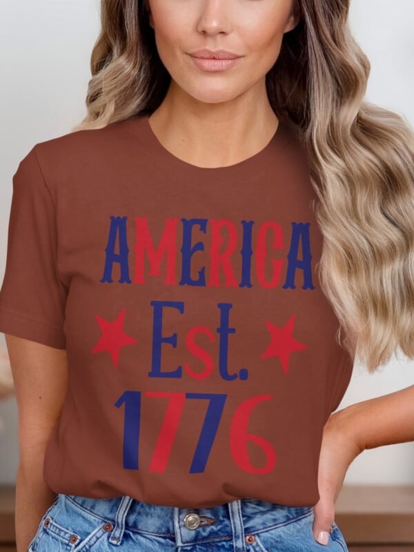 July 4th America est T-Shirt, July 4th Shirt, Independence Day Shirt, American Flag Tee, 4th of July Tee, Patriotic Tee, America Tee