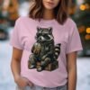 Chill Raccoon T-Shirts, Cool Animal with Sunglasses and Iced Coffee Graphic Tee, Relaxed Wildlife Design, Hipster Raccoon Lover Gift Apparel