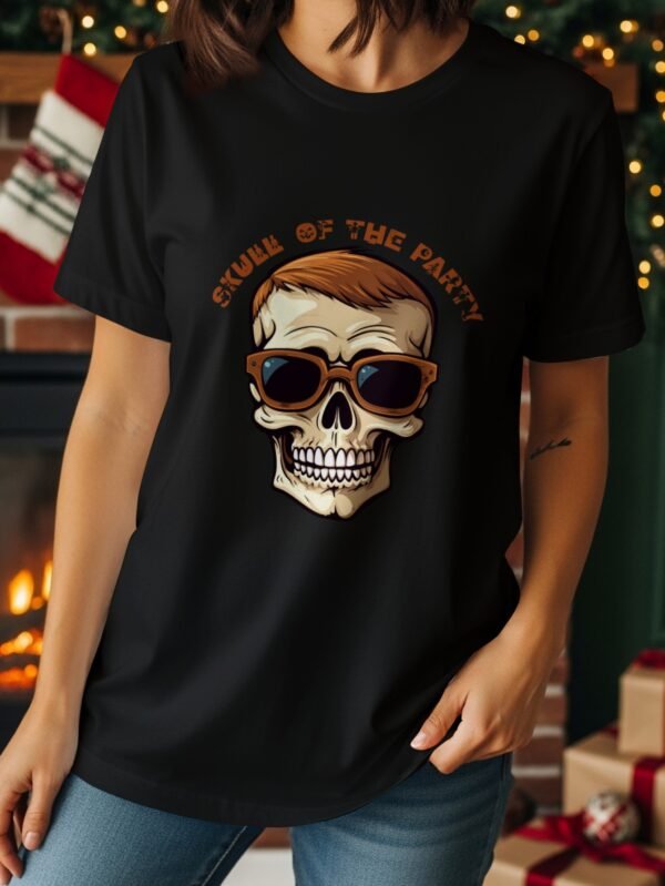 Skull of the Party Halloween T-Shirt with Sunglasses
