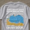 Sleeping Cat Homework Excuse Funny T-Shirt