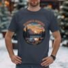 Wilderness Wanderer Mountain Lake Sunset Camping T-Shirts