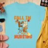 5ba74aee-859d-4651-95a9-a045a8757233 Fall in Love with Nursing T-Shirt, Cute Nurse Ghost Autumn Tee, Leopard Stethoscope Nurse Appreciation Gift, RN Student Spooky Fall Season