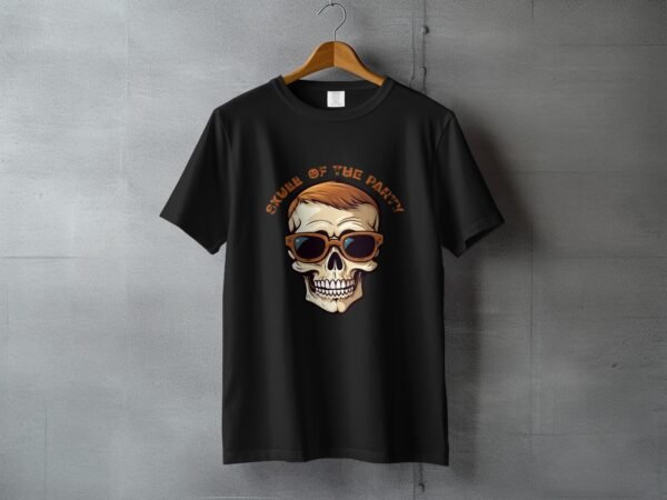 Skull of the Party Halloween T-Shirt with Sunglasses