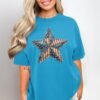 Patriotic Americana Star Patchwork Design T-Shirts