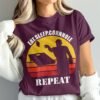 75101b2b-f013-4f2b-9151-86eaf053d496 Eat Sleep Cornhole Repeat Retro Sunset T-Shirt