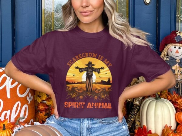 Funny Scarecrow Spirit Animal Halloween T-Shirt
