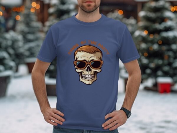 Skull of the Party Halloween T-Shirt with Sunglasses