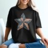 Patriotic Americana Star Patchwork Design T-Shirts