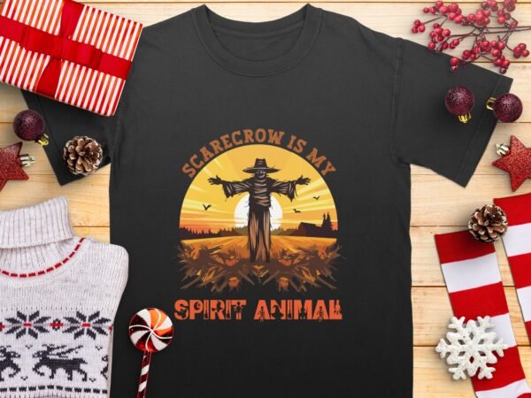 Funny Scarecrow Spirit Animal Halloween T-Shirt