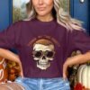Skull of the Party Halloween T-Shirt with Sunglasses