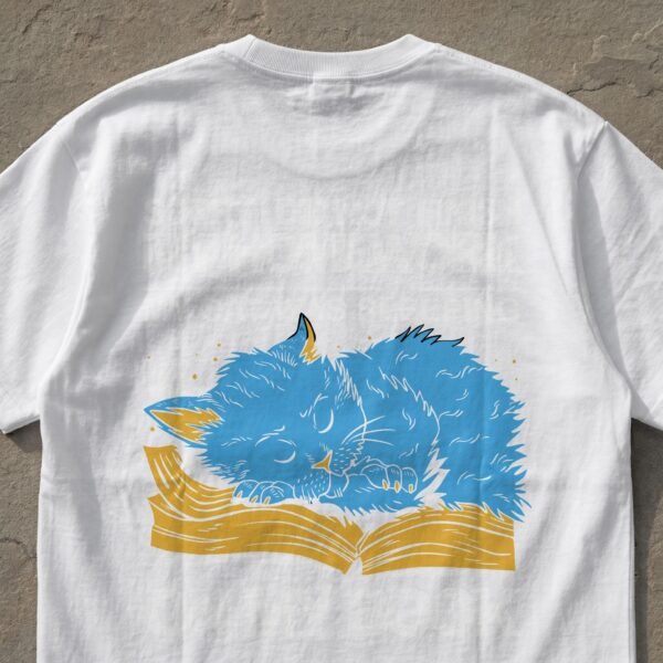 Sleeping Cat Homework Excuse Funny T-Shirt