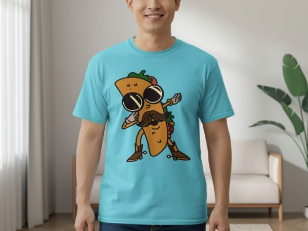 c3a04da3-19be-49d0-ae8a-b847f5114465 Funny Hipster Taco T-Shirt | Mustache & Sunglasses